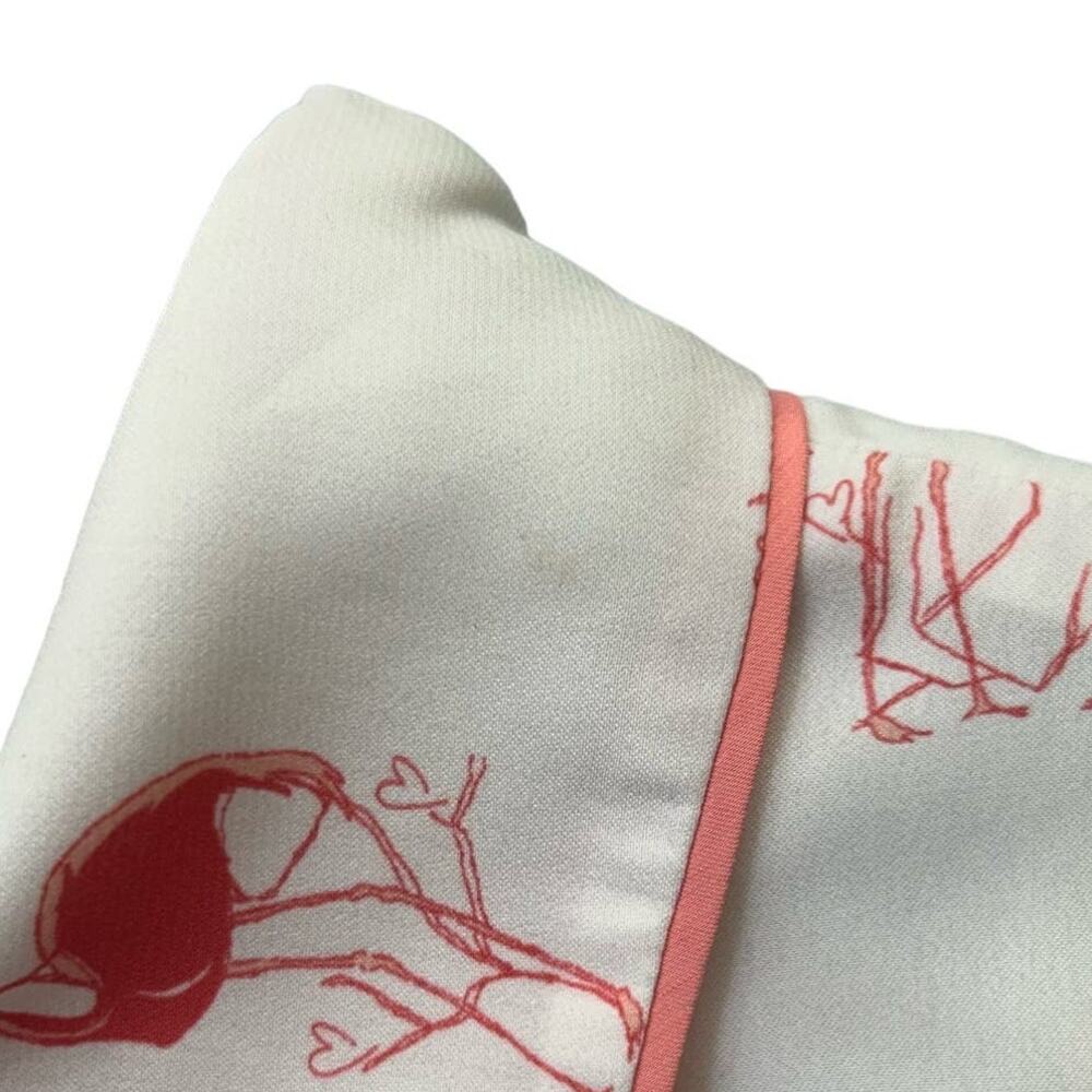 NWD Gilner Farrar White Flamingo Print Long Sleeve Button Up Farah Top Small - Picture 6 of 10